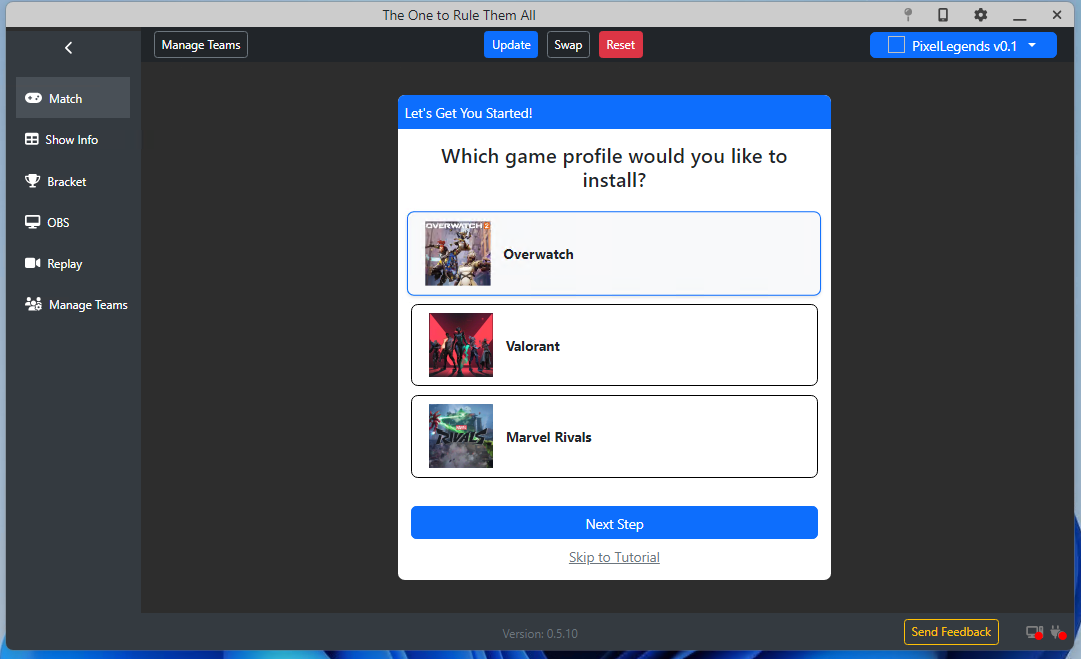 Game Configuration Selection